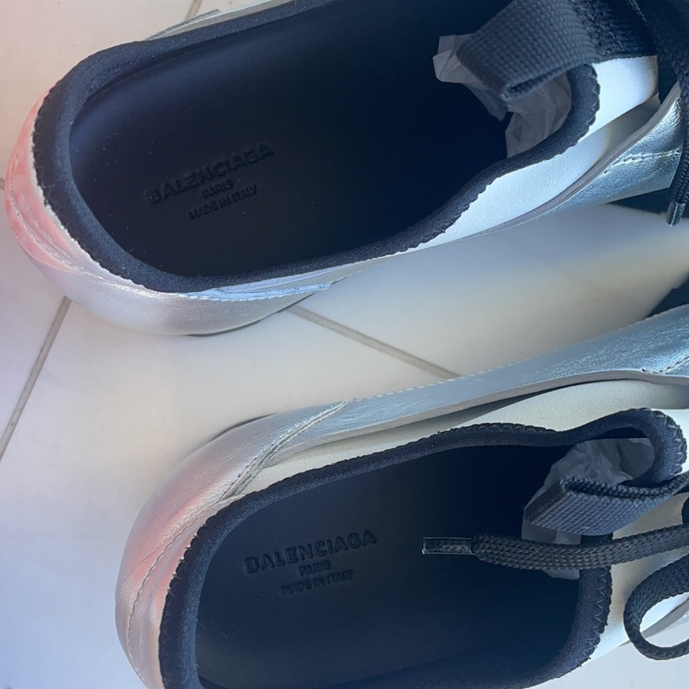 Balenciaga Black/Silver Race Runner Sneaker - Picture 9 of 16